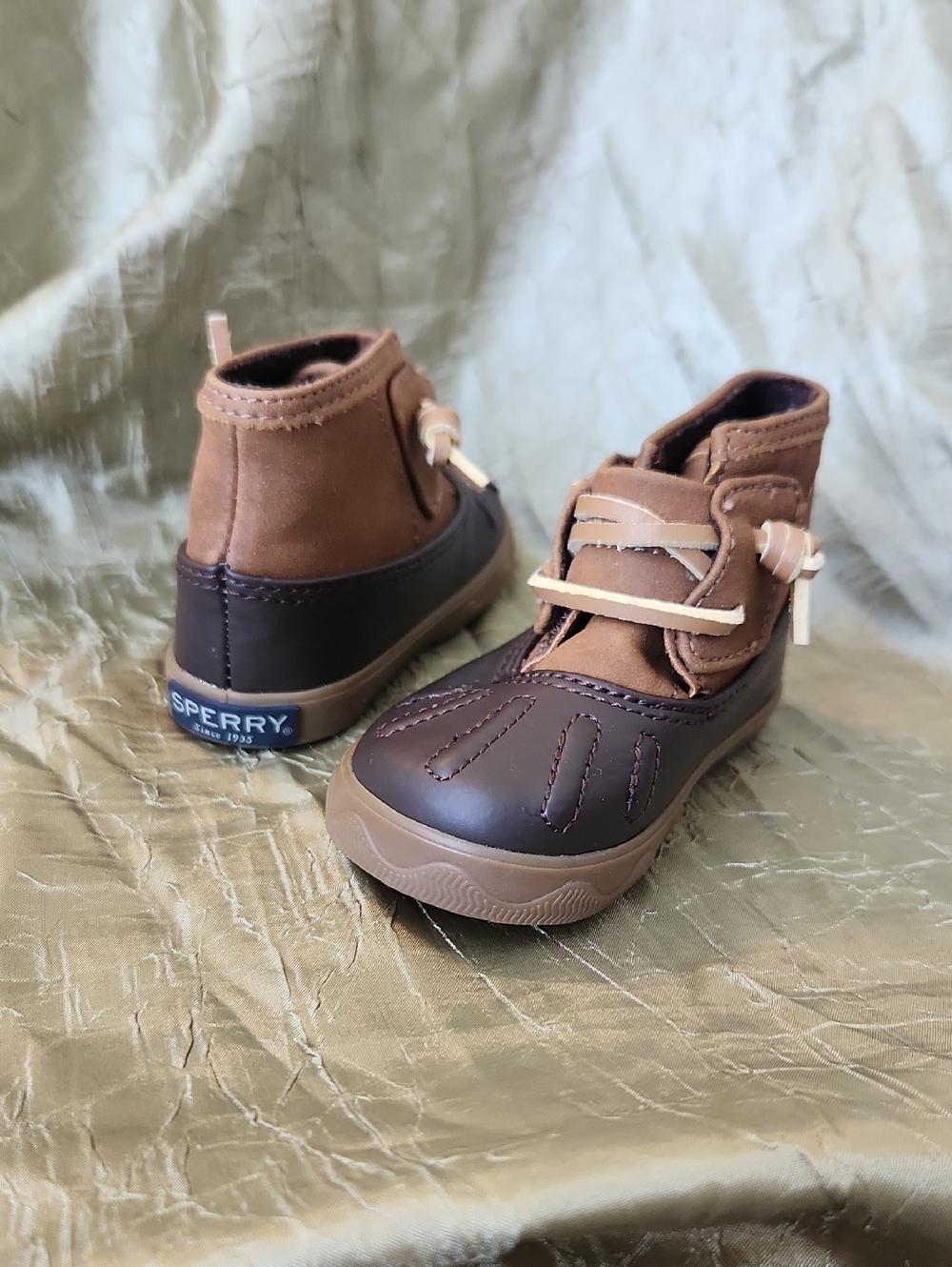Sperry Toddler Brown and Tan Duck Boots